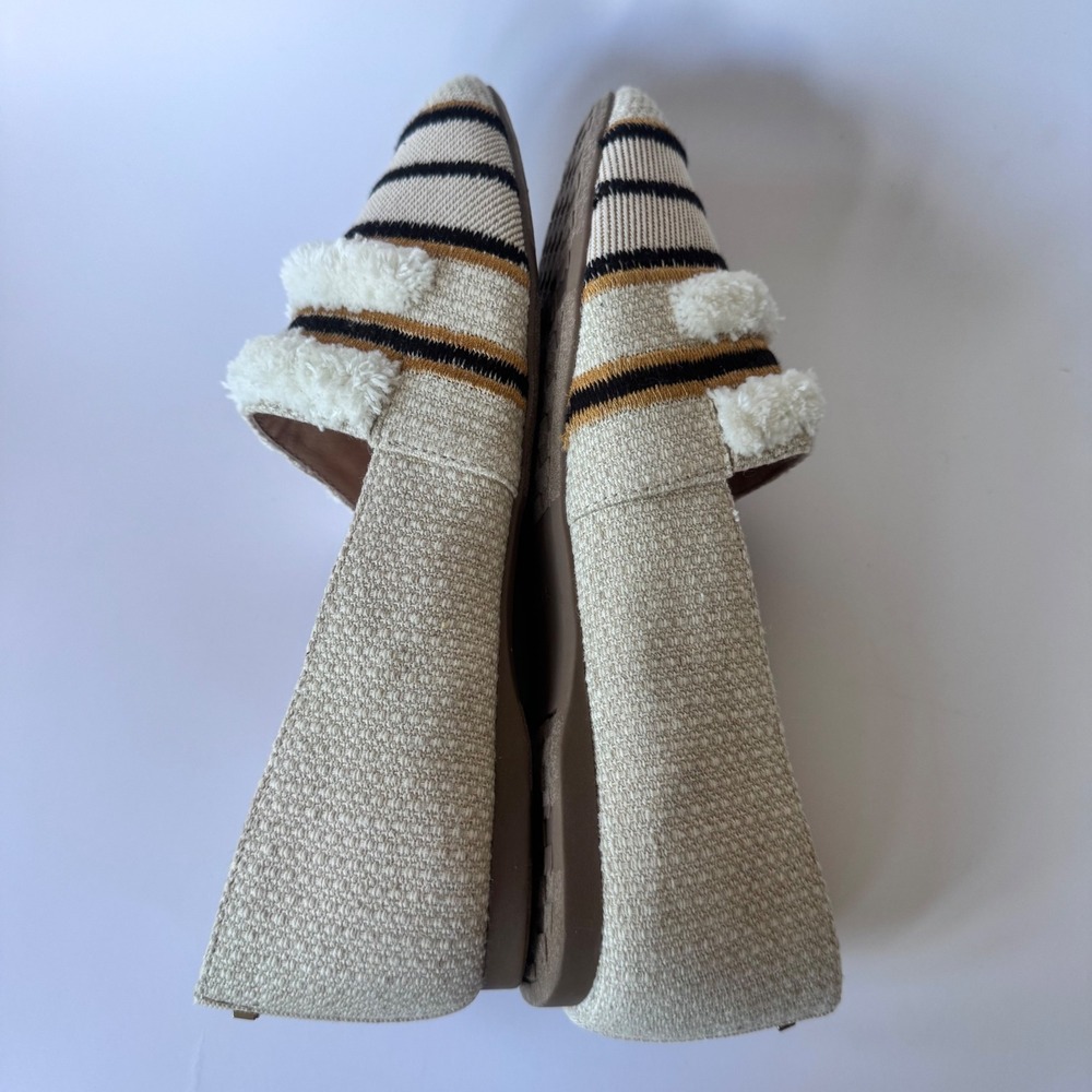 Birdies The Starling Cream & Black Stripe Loafers Women's Size 7 - Picture 12 of 13